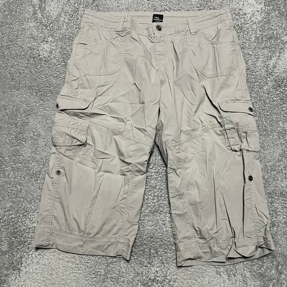 Kuhl Pants - Kuhl Kontra Capri Hiking Pants Womens 14 Cargo Gray Lightweight Outdoor 6120